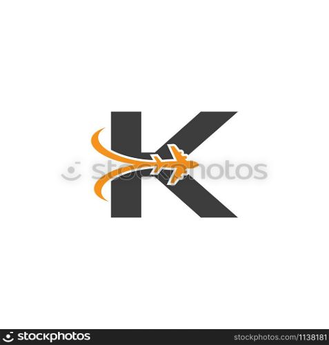 K Letter logo TRAVEL creative concept template design