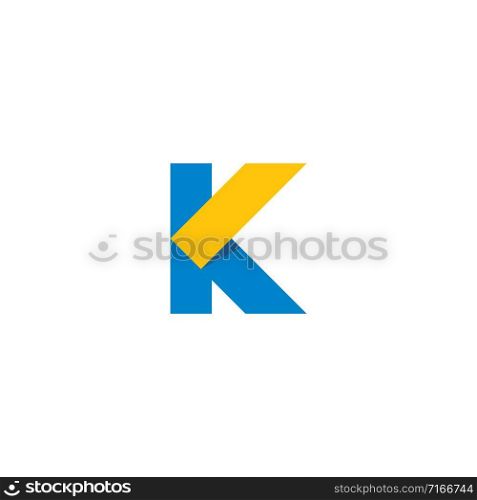 K letter logo vector flat design