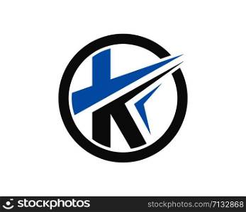 k letter logo vector icon design template