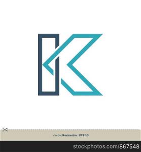 K Letter vector Logo Template illustration design
