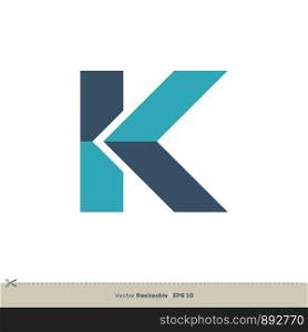 K Letter vector Logo Template Illustration Design. Vector EPS 10.