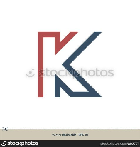 K Letter vector Logo Template Illustration Design. Vector EPS 10.