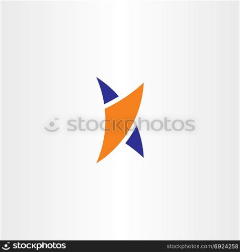 k logo blue orange icon sign symbol