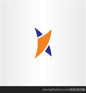 k logo blue orange icon sign symbol