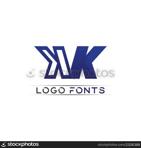 K logo design K letter font Concept Business logo vector and design initial company