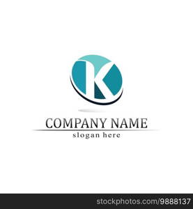 K logo design K letter font Concept Business logo vector and design initial company