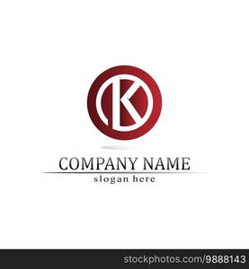 K logo design K letter font Concept Business logo vector and design initial company