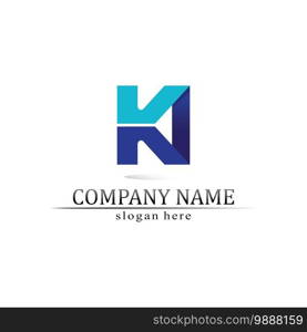 K logo design K letter font Concept Business logo vector and design initial company