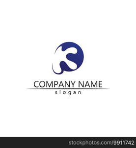 K logo design K letter font Concept Business logo vector and design initial company