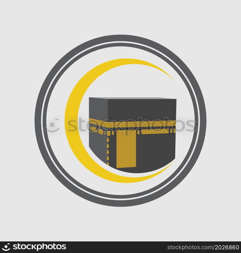 Kaaba Mecca Symbol Logo Illustration design template