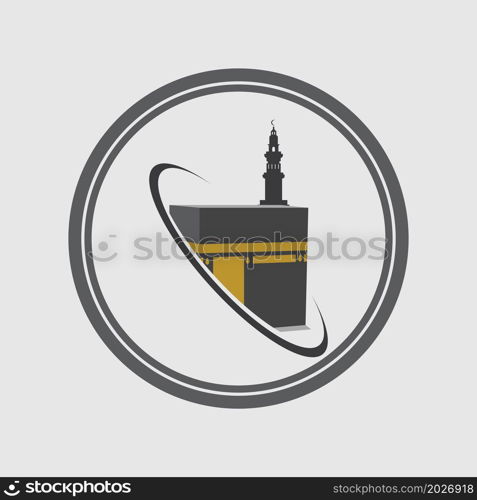 Kaaba Mecca Symbol Logo Illustration design template