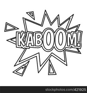 Kaboom, comic book explosion icon. Outline illustration of Kaboom, comic book explosion vector icon for web. Kaboom, comic book explosion icon, outline style