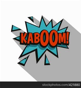 Kaboom, comic text sound effect icon. Flat illustration of Kaboom, comic text sound effect vector icon for web isolated on white background. Kaboom, comic text sound effect icon, flat style
