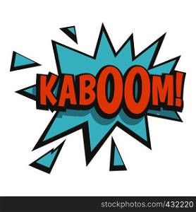 Kaboom, comic text sound effect icon flat isolated on white background vector illustration. Kaboom, comic text sound effect icon isolated