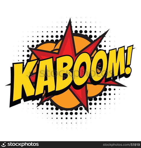 kaboom comic word. Pop art retro vector illustration. kaboom comic word