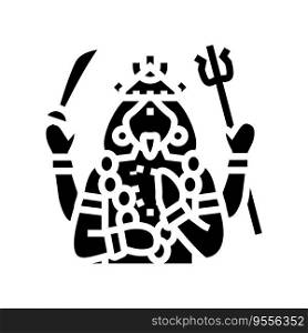 kali god indian glyph icon vector. kali god indian sign. isolated symbol illustration. kali god indian glyph icon vector illustration