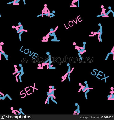 Kama Sutra seamless pattern design poster fabric. Kamasutra sketchy poses for making love. Set. Standing positions. Kama Sutra, seamless pattern, design, poster, fabric. Kamasutra, sketchy poses for making love. Set.