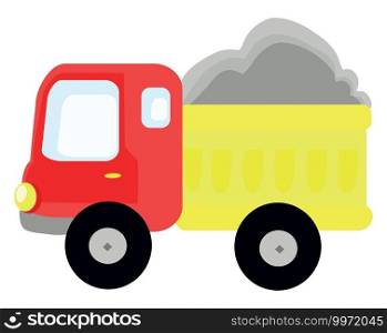 Kamaz truck, illustration, vector on white background