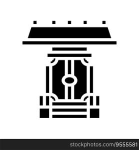 kamidana household shri≠sh∫oism glyph icon vector. kamidana household shri≠sh∫oism sign. isolated symbol illustration. kamidana household shri≠sh∫oism glyph icon vector illustration