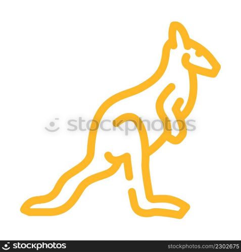 kangaroo animal color icon vector. kangaroo animal sign. isolated symbol illustration. kangaroo animal color icon vector illustration