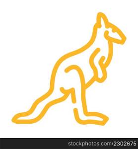 kangaroo animal color icon vector. kangaroo animal sign. isolated symbol illustration. kangaroo animal color icon vector illustration