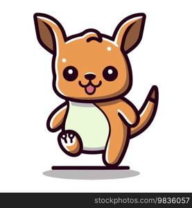 kangaroo cute animal cartoon character vector illustration eps 10.