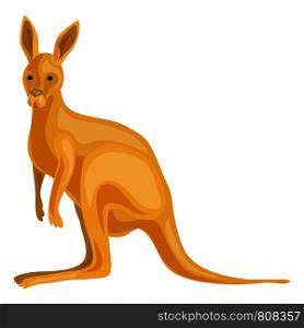 Kangaroo icon. Cartoon of kangaroo vector icon for web design isolated on white background. Kangaroo icon, cartoon style