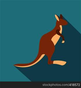 Kangaroo icon. Flat illustration of kangaroo vector icon for web. Kangaroo icon, flat style