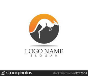 Kangaroo icon logo design vector illustration