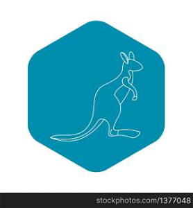 Kangaroo icon. Outline illustration of kangaroo vector icon for web. Kangaroo icon, outline style