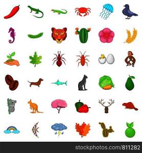 Kangaroo icons set. Cartoon style of 36 kangaroo vector icons for web isolated on white background. Kangaroo icons set, cartoon style