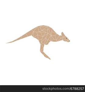 Kangaroo jump colorful mosaic pattern. Kangaroo jumping designed using colorful mosaic pattern graphic vector