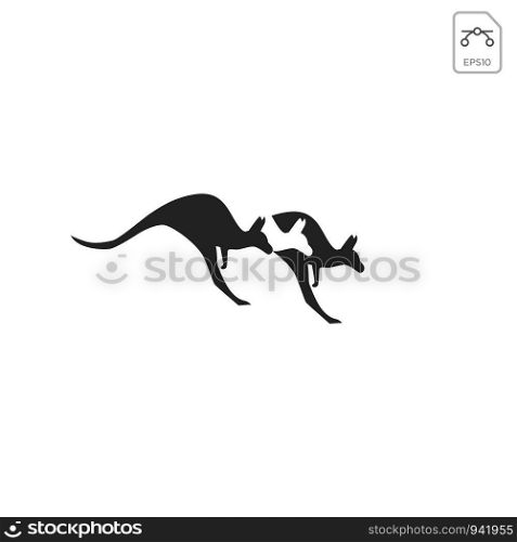 kangaroo logo design vector icon element isolated - vector. kangaroo logo design vector icon element isolated