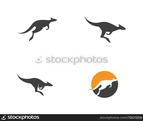 kangaroo Logo Template vector illustration