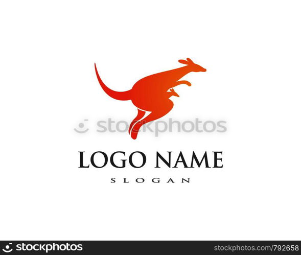 kangaroo Logo Template vector illustration