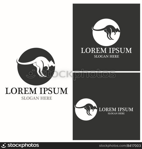 kangaroo Logo Template vector illustration