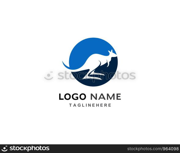 kangaroo Logo Template vector illustration