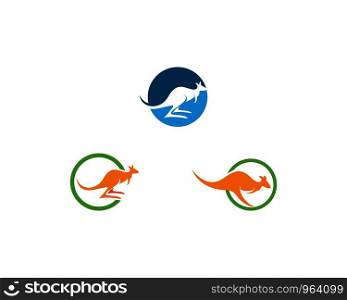 kangaroo Logo Template vector illustration
