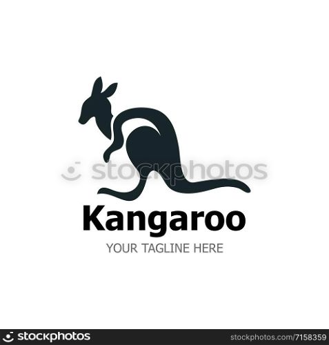 Kangaroo Logo Template vector illustration simple icon