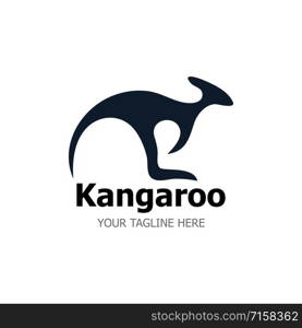 Kangaroo Logo Template vector illustration simple icon