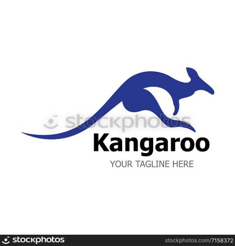 Kangaroo Logo Template vector illustration simple icon