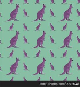 Kangaroo pattern, illustration, vector on white background