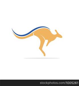 Kangaroo vector logo design. Creative kangaroo nature logo design concept.