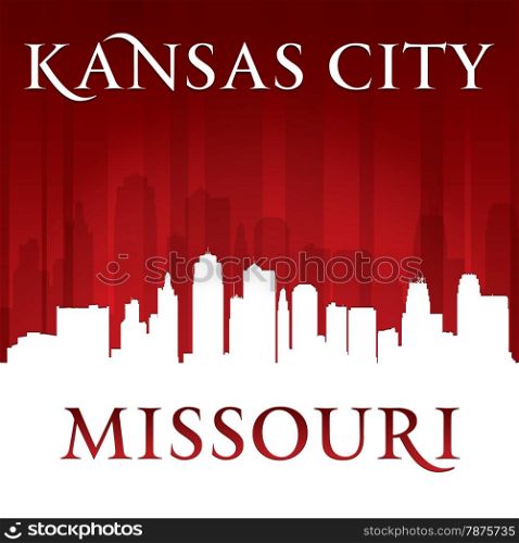 Kansas city Missouri skyline silhouette. Vector illustration