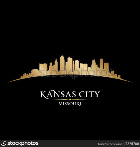 Kansas city Missouri skyline silhouette. Vector illustration