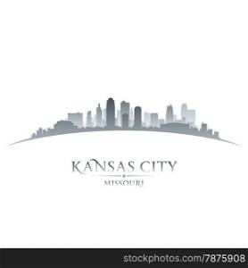 Kansas city Missouri skyline silhouette. Vector illustration
