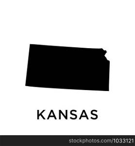Kansas map icon design trendy