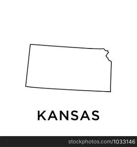 Kansas map icon design trendy
