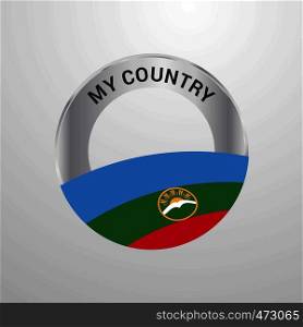 Karachay Chekessia My Country Flag badge