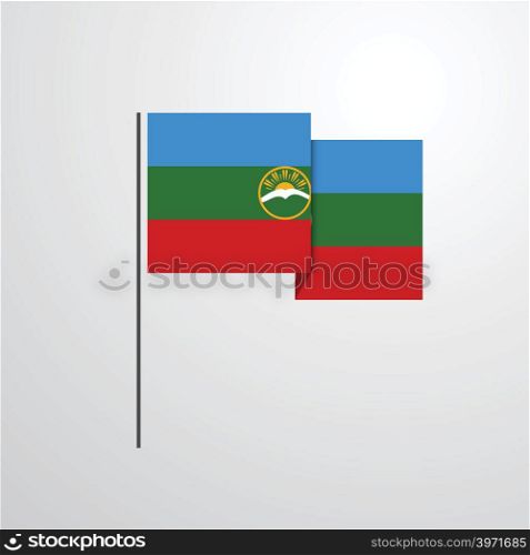 Karachay Chekessia waving Flag design vector